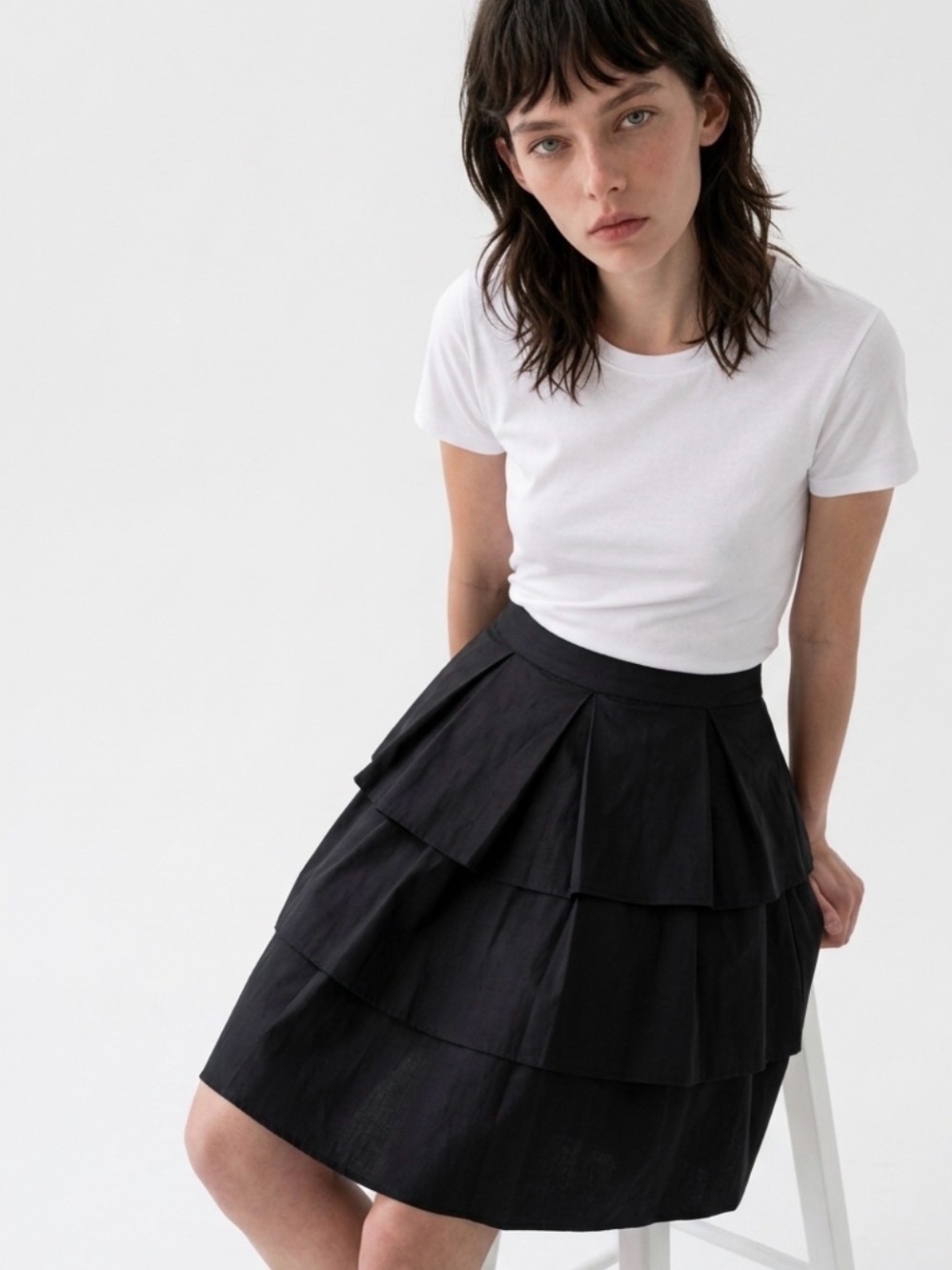 ADORABLE ROMEO&JULIET TIERED SKIRT